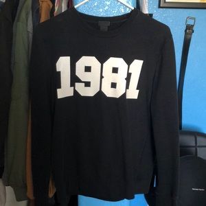 “1981” Black crewneck